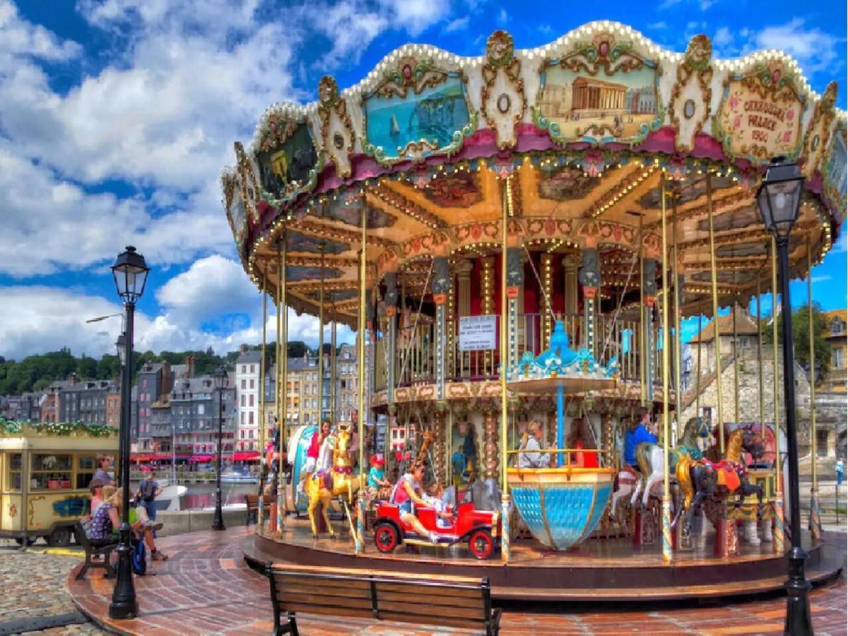 Le FleurHon 11 d'Honfleur, T2 en Résidence avec Piscine, WIFI et Parking gratuits Équemauville Esterno foto